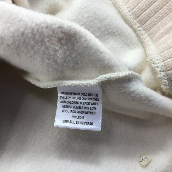 Club room Mens sweatshirt crew neck XL off white shawl knit collar elbow patch - Picture 8 of 12